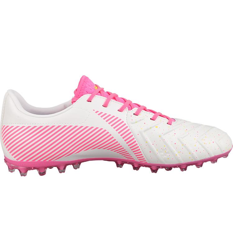 Li Ning Comfortable Versatile Sports Shock Absorbing Lightweight Football Shoes Men Football Shoes Multicolor-Pink YSFT011-5