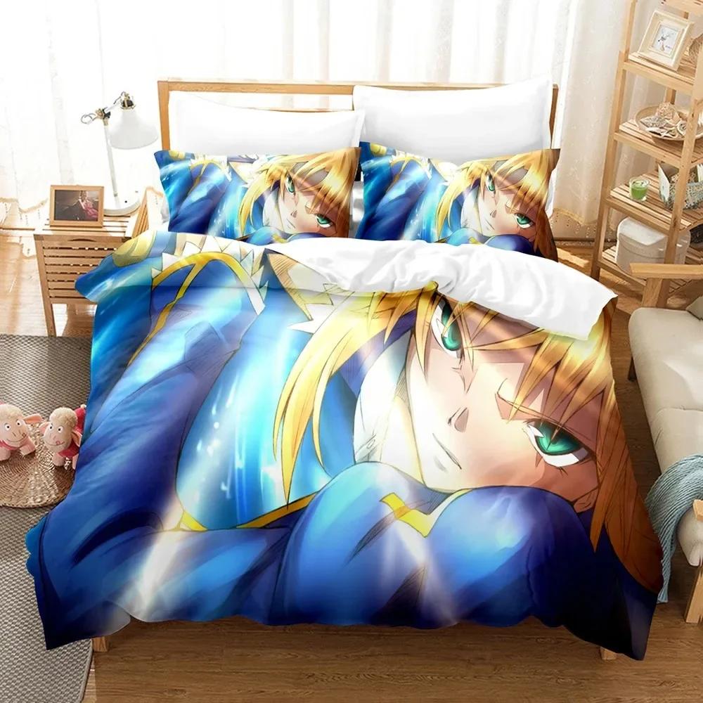 New Fatestay Night Unlimited Blade Works Printed Bedding Duvet Cover Set Soft and Comfortable Perfect Children Room Decoration
