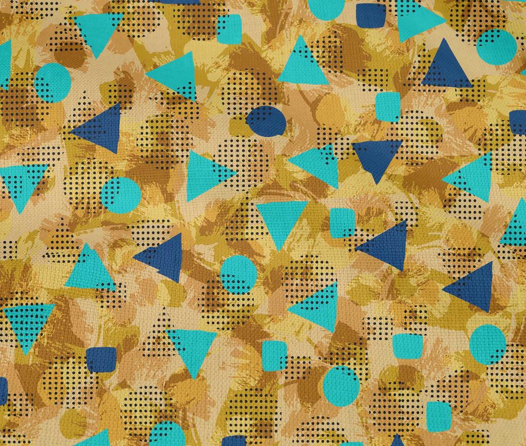 oneOone Cotton Flex Pale Orange Fabric Triangle & Texture Sewing Material Print Fabric By The Yard 40 Inch