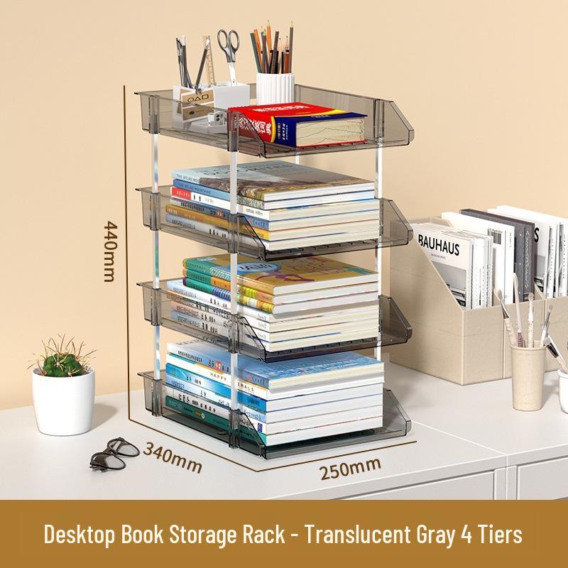 Acrylic Desktop Bookshelf for Students and Office