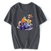 Crash Bandicoot T Shirt Team Racing Childhood Hero Vintage Digital Print EU Size Camisetas Video Games Cotton T Shirt Men Tees