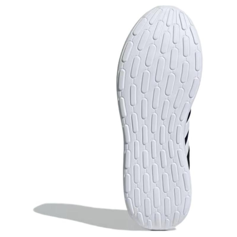 Adidas LITE RACER 4.0 Slip Resistant Abrasion Resistant Low Top Running Shoes Men's Black White Sneakers IE6133