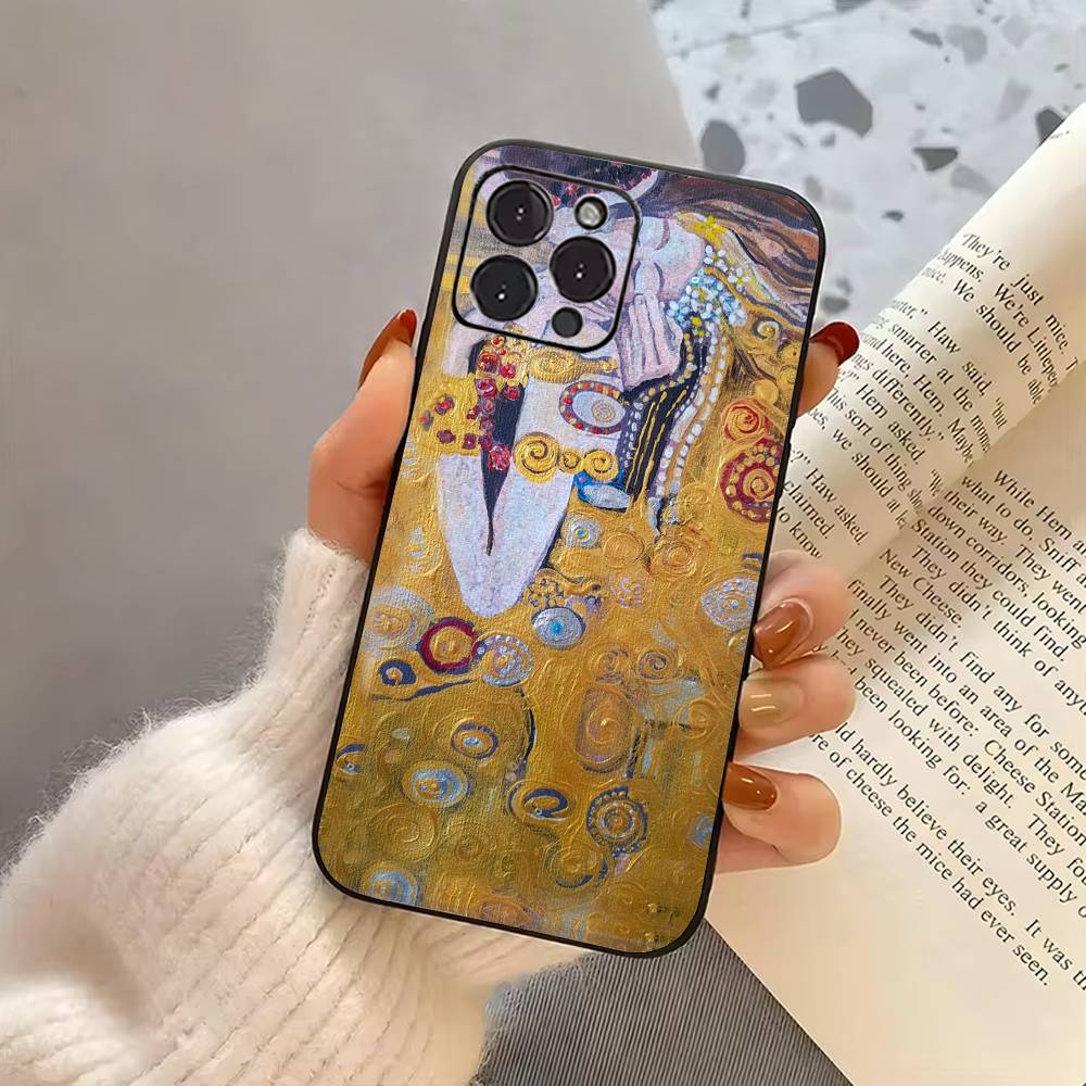 The K-Kiss G-Gustav K-Klimt Painting Phone Case Silicone Soft For IPhone 17 16 15 14 13 12 11 X XR Plus Pro Max Plus