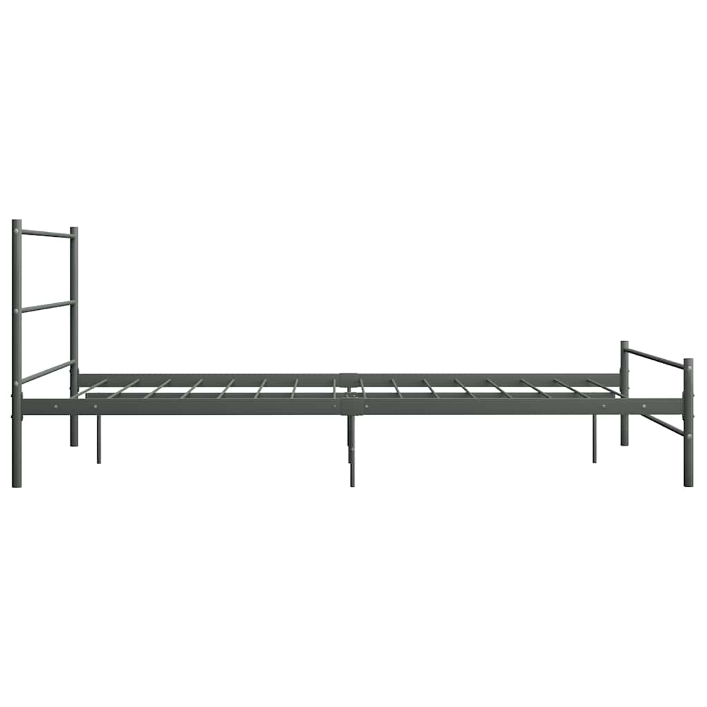 Bed Frame Gray Metal 160*200 Cm