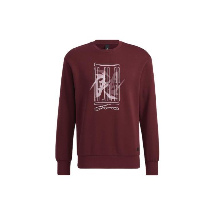 Adidas Wu Ji Collection Sweatshirts Men s Red Crew Neck Moderate Other HE5162 XL