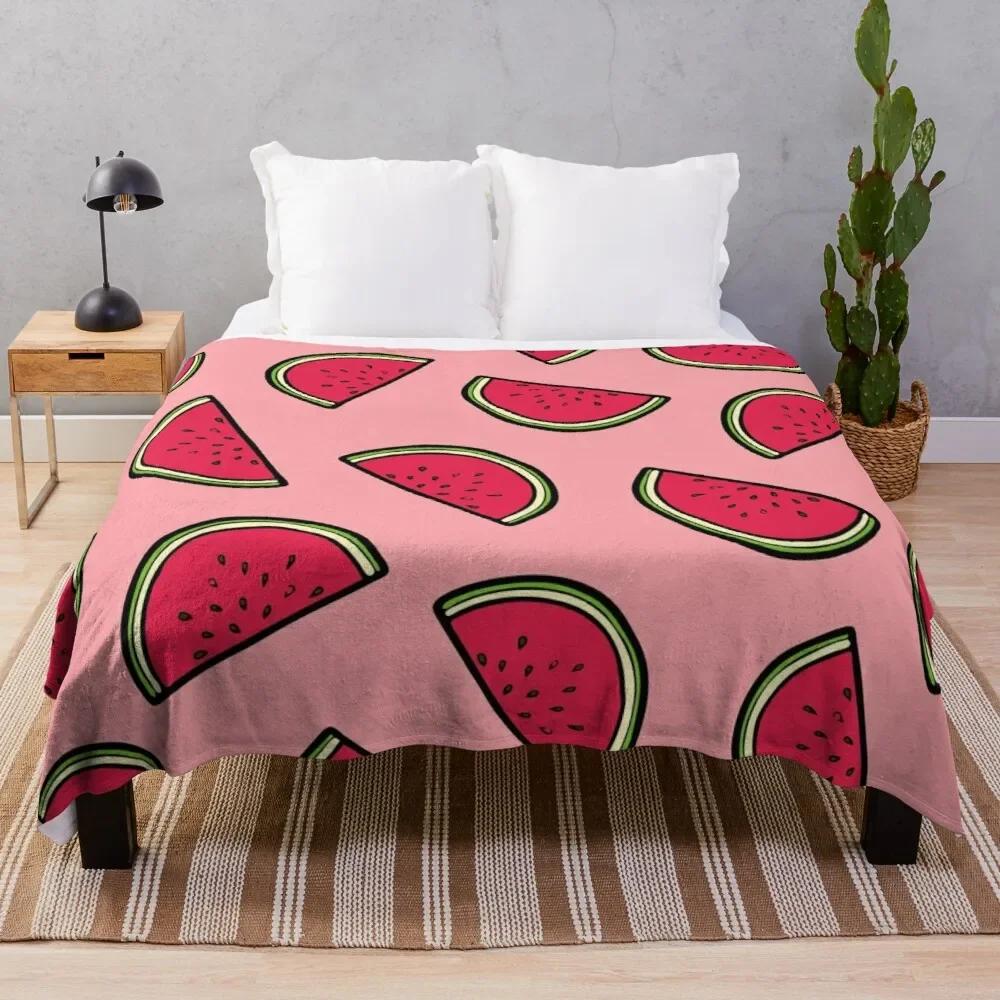 Coperta Morbida Anguria Rossa Matrimoniale Leggera in Pile di Flanella per Divano Letto Divano Viaggio Campeggio per Bambini Adulti