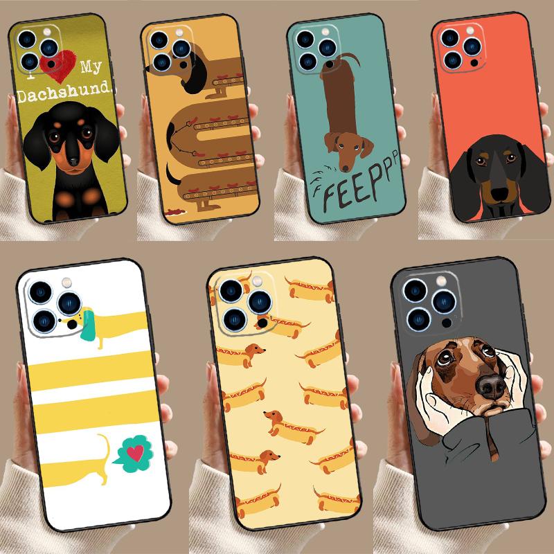 Cartoon Dachshund Sausage Dog For Realme C75 C71 C55 C53 C67 C61 C33 C63 C51 10 11 12 13 14 Pro Plus C65 GT7 15 Pro Case