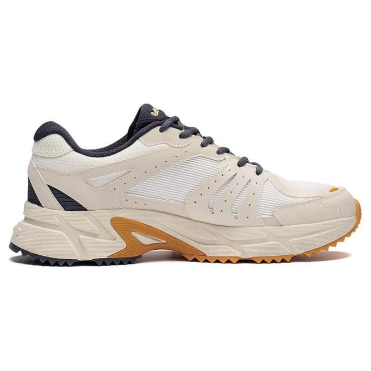 New LiNing Pick Up The Light Durable Breathable Low Top Running Shoes Men's Ecru ARXT005-1