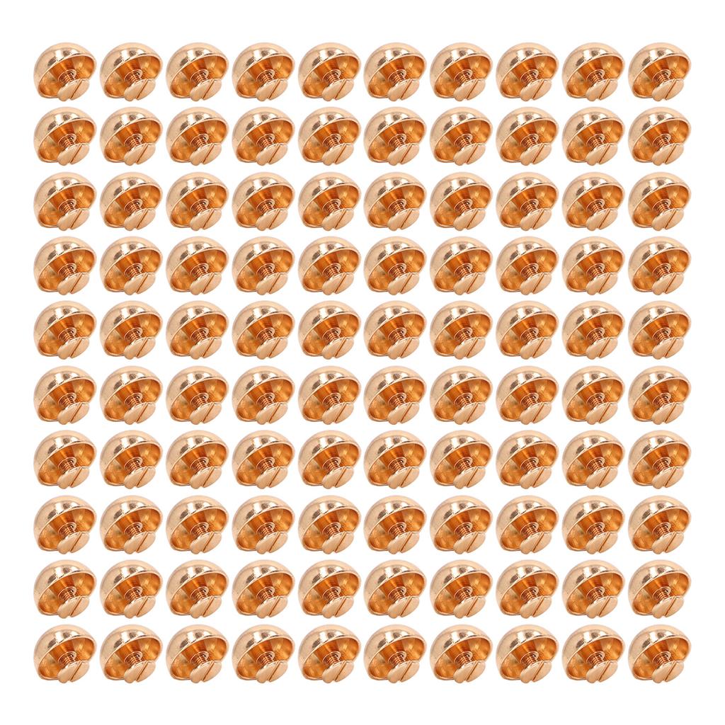 100 Set Round Head Stud 15mm Plated Alloy High Hardness Gold Silver Color Leather Rivets for Leather Clothes Bag