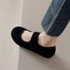 Krazing Pot Cow Suede Nubuck Spring Autumn Winter Flats Slip on Mules Women Keep Warm Fashion Girls Casual Shoes