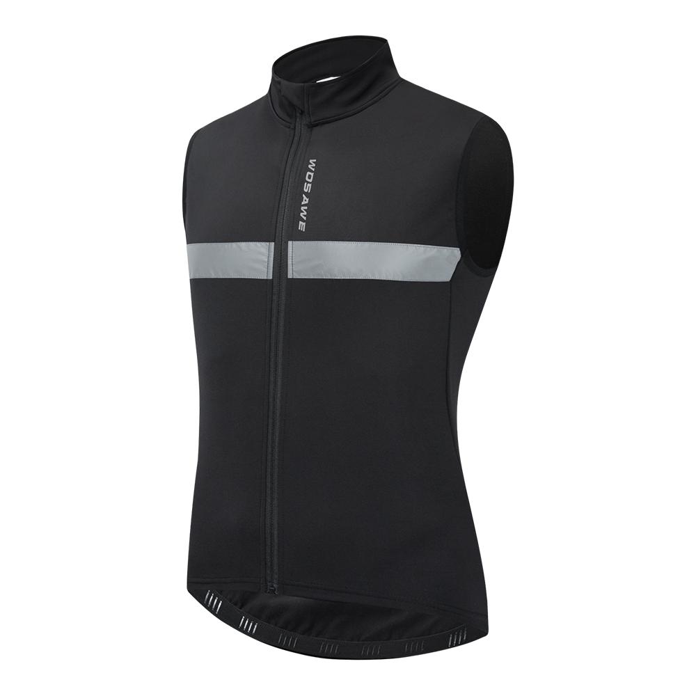 WOSAWE Winter Warm Sleeveless Jacket Men's Autumn Cycling Vest Windproof Windbreaker Warm up MTB Bike Vest Cycling Clothes