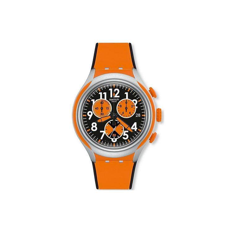 Swatch Herren 45mm Schwarze Uhr YYS4003 YYS4003