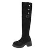 Thick Soled Knee High Boots 2024 Autumn and Winter New Versatile Warm and Plush Casual Women's Boots for Two Wear Zapatos Mujer