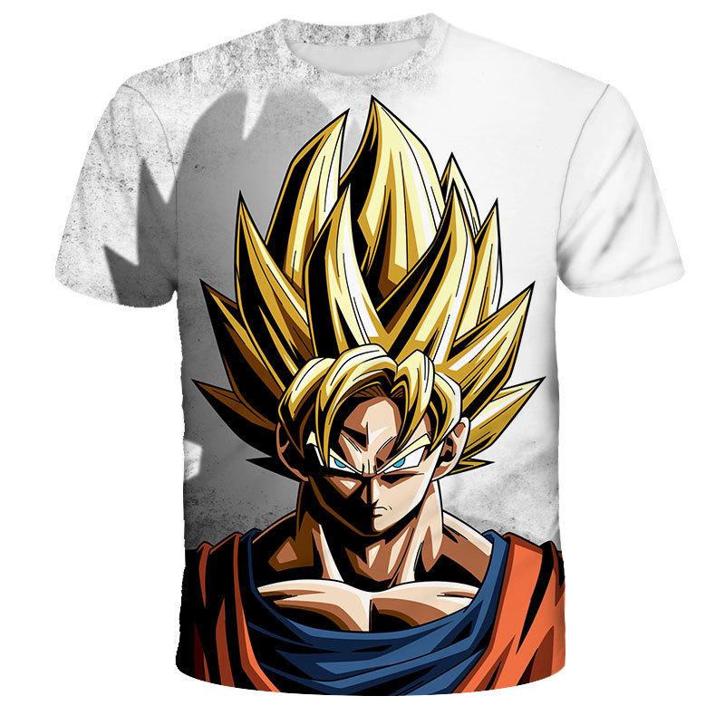 2025 Anime Dbz Dragon Ball Wukong, Saiyan Novelty Fashion Trend Cosplay Clothes T-shirt Short Sleeve