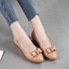 Fashion Woman Pumps with Bow Pointed Toe Wedge Heel Leather Casual Shoes for Women Vacation Chic and Elegant Comfortable On Promotion 39
