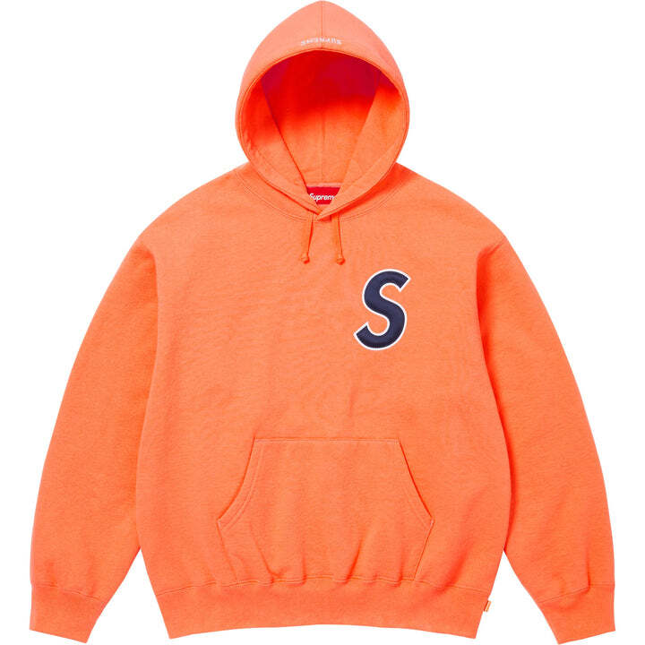 Supreme S Logo Hooded Sweatshirt Bright Orange