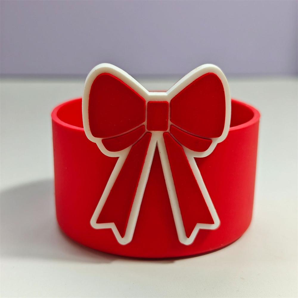 

Декоративный силиконовый стаканчик с бантом, нижняя часть, защитный чехол для стакана 40 унций, 30 унций, переносная бутылка для воды, подушка, аксессуары для стакана