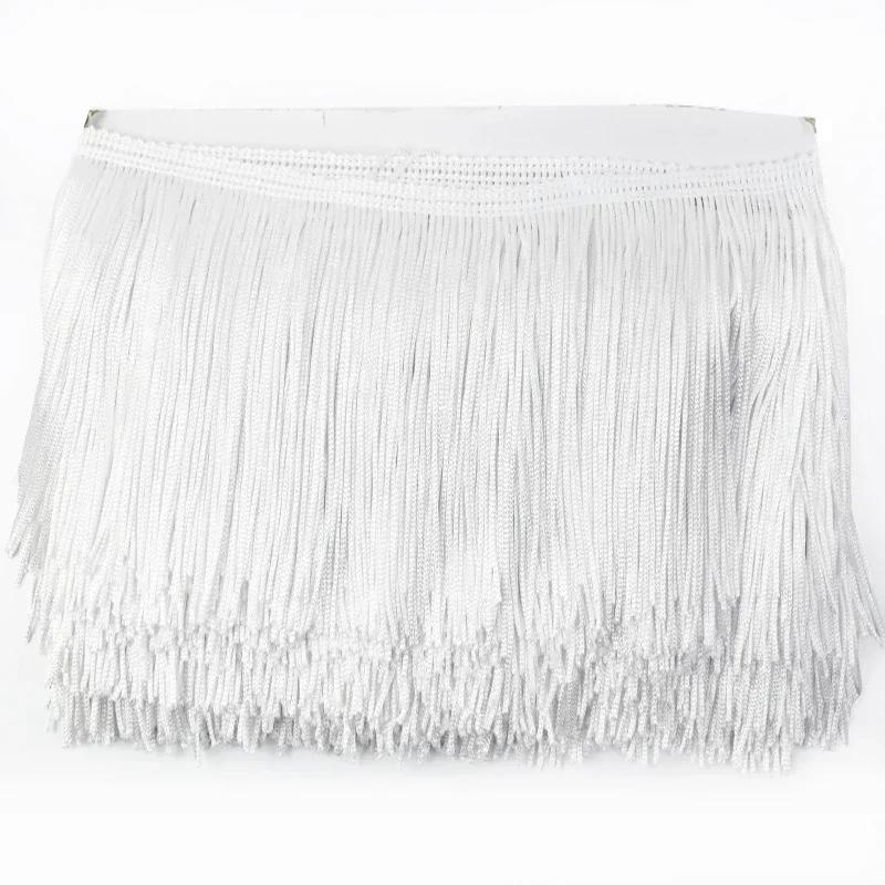 10M 10-30cm Meetee Fransar Tofsar Fransade Väskor Dekorativa Garner Fransar för Gardiner Kläder Spetsband Tygaccessoarer