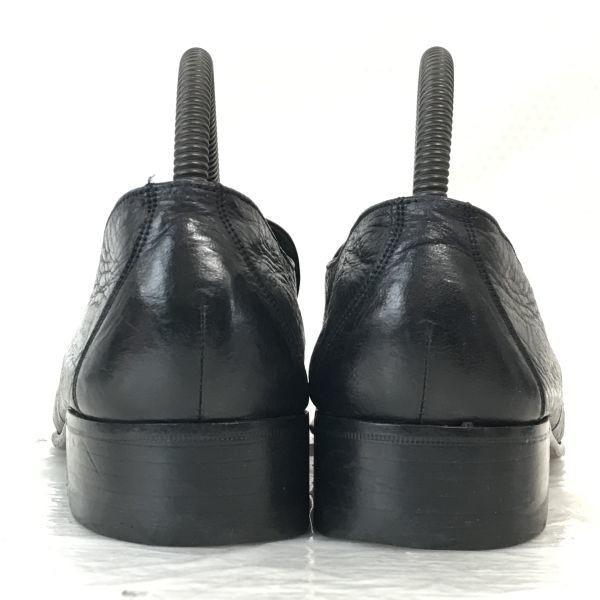 Bally Of Switzerland Leather Loafers Moccasin Size 6.5E 24.5-25.0cm Black Swiss Made Business Dress Shoes(USED)