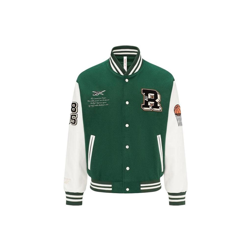 Reebok Classic Retro Fashion Printed Casual Loose Cotton Padded Polo Shirt Jacket Unisex Jacket Light-Khaki 23FRC253UGK0