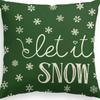 Merry Christmas Decor Cushion Cover 45x45 cm Pillow CaseCartoon Reindeer Santa Claus Printed Throw Pillowcase Linen Pillow Cover