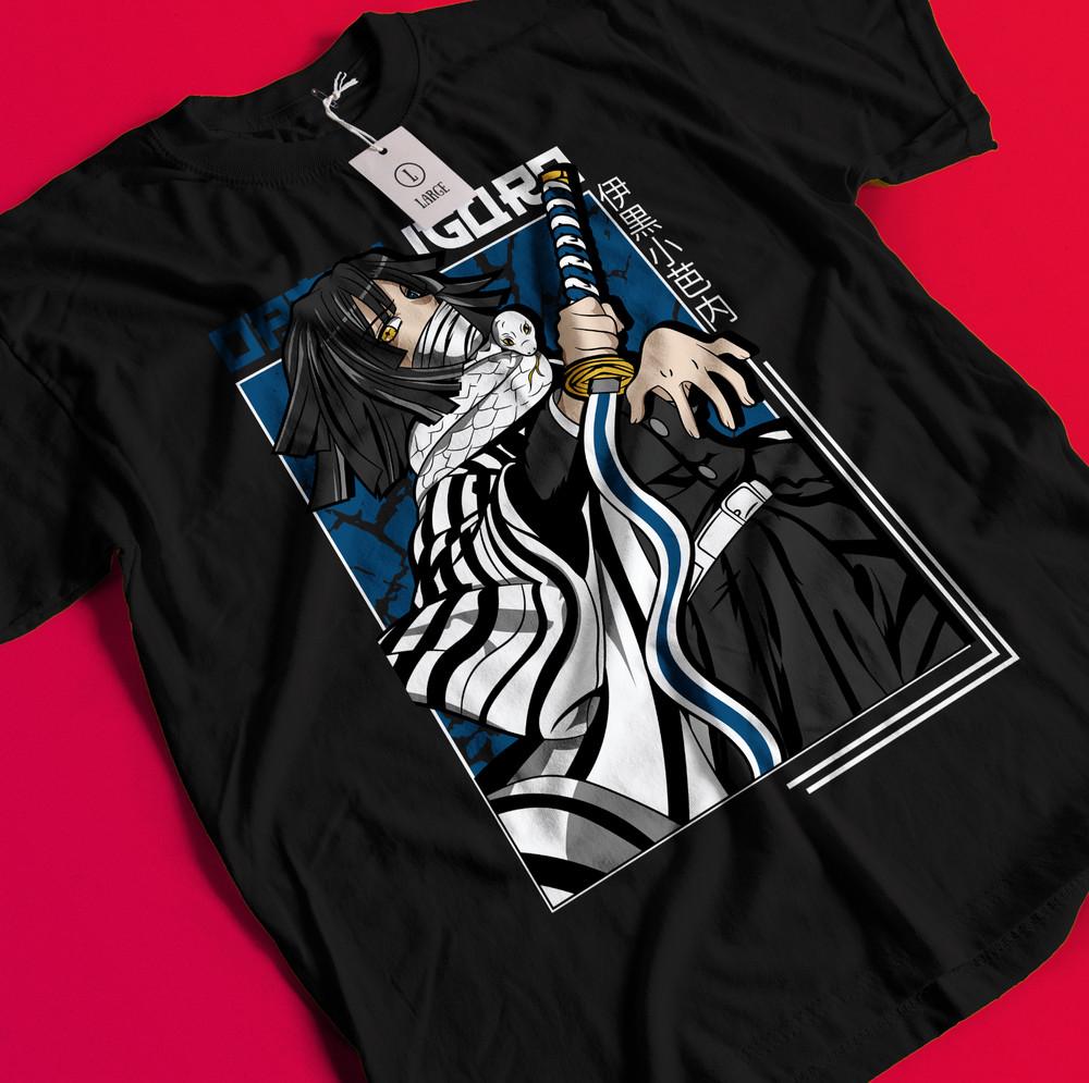 

Demon Slayer Shirt Obanai Iguro Tshirt Zenitsu T-Shirt Muzan Tanjiro Doma Tee BB755 4XL