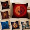 Shiva Classical Design Print Pillow Case Comfort Sofa Bed Silky Elegant Invisible Zipper Decorative Cushion Cover