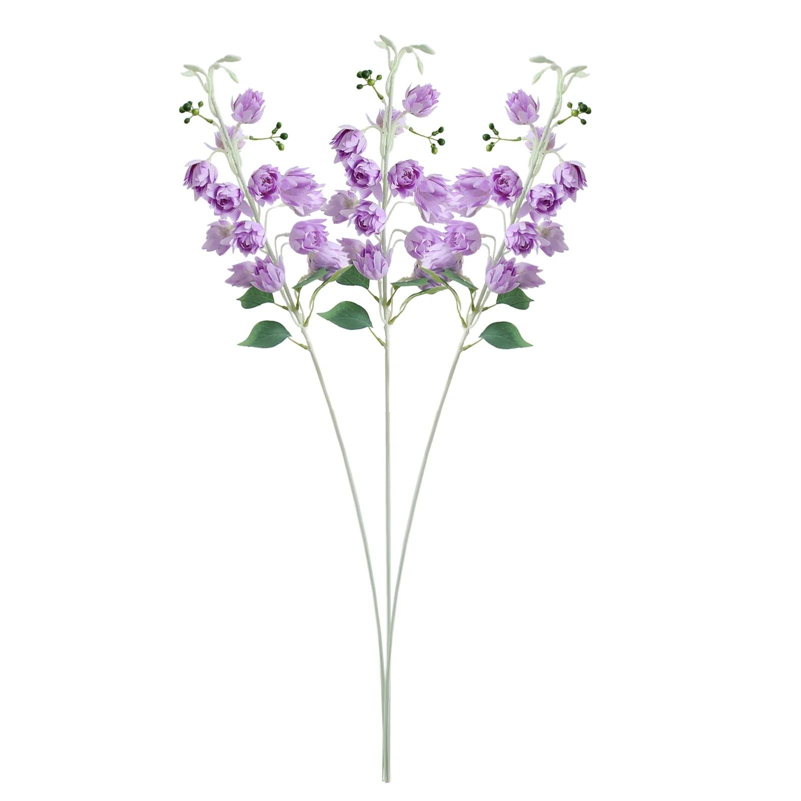 

3pcs Simulated Flowers Vivid Wind Chimes Silk Flower Home Decor Artificial Plant Wedding Home Decorations