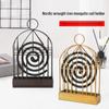 Indoor Creative Mosquito Coil Holder - Birdcage Design with Ash Tray and Hanging Option