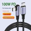 PD Fast Charging Cable: 60W/100W USB-C to Type-C, Single Elbow, Male to Male, 3A/5A