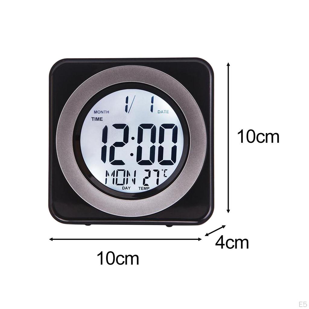Clock, Desktop Alarm Small Portable Square Modern Electronic Home Decoration