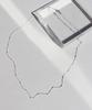 Bonbeau Cube Chain Layered Necklace Long Silver Chain Necklace