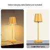 LED Rechargeable Metal Touch Dimming Desk Lamp for Western Restaurant Tabletop Atmosphere