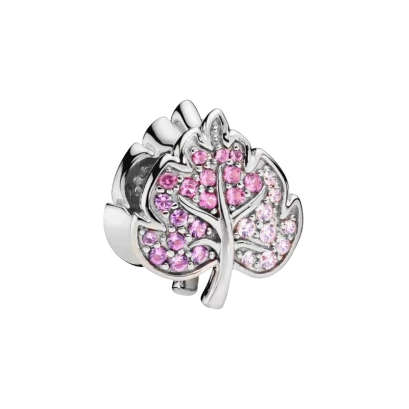 Pink Flowers Series Charm Beads Daisy Flower Clip Cherry Blossom Rose In Bloom Fit Original Bracelets Diy Jewelry Gifts