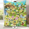 Funny S-SpongeBob Patrick Star Cartoon Flannel Blanket,Ultra Soft Warm Plush Throw for Home Bedroom Bed Sofa Cover Camping gift