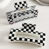 Elegante Karomuster Haarklammern, Modische Haifisch-Klammer Haaraccessoires für Damen