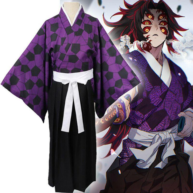 Exquisites Anime Demon Slayer Kimetsu No Yaiba Kokushibou Cosplay Kostüm für Partys