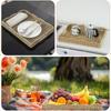Large Capacity Food Serving Tray Rectangular Woven Decorative Platter Woven Storage Tray  Household