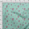 oneOone Cotton Flex Fabric Dot & Cartoon Owl Bird Print Fabric by The Yard 40 Inch