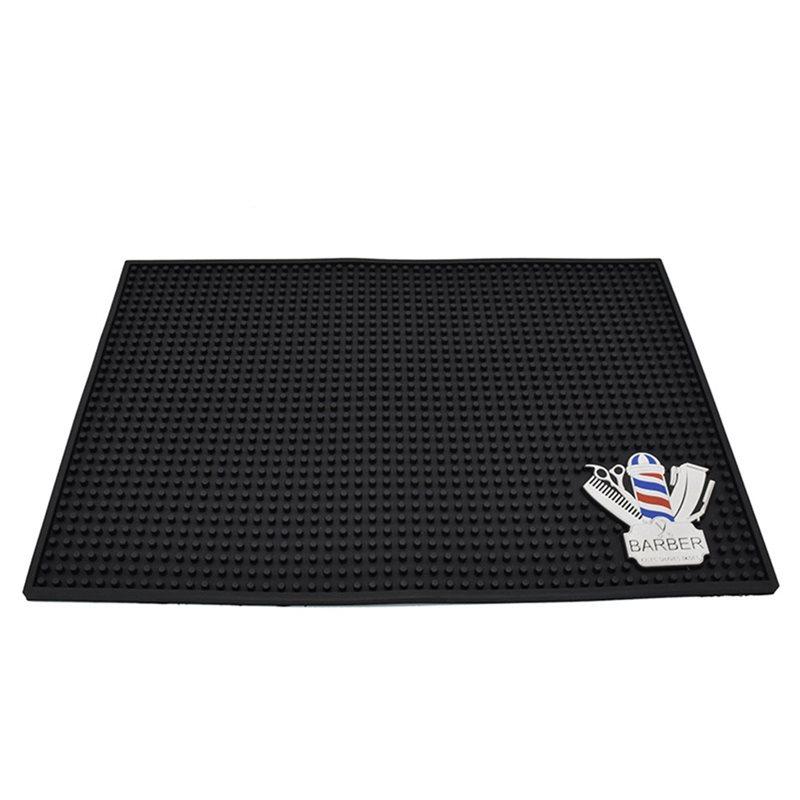 

For Clippers Scissors Trimmer Brushes Storage Organizer Mat Cushion Non-Slip Black Pad Hairdress For Barber Station Tool чёрный