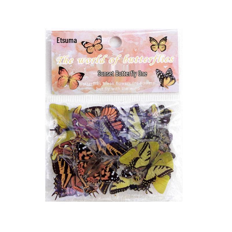 Butterfly Garden Waterproof Stickers: Perfect for Journals, Water Bottles, and Phone Cases - Cute and Decorative.