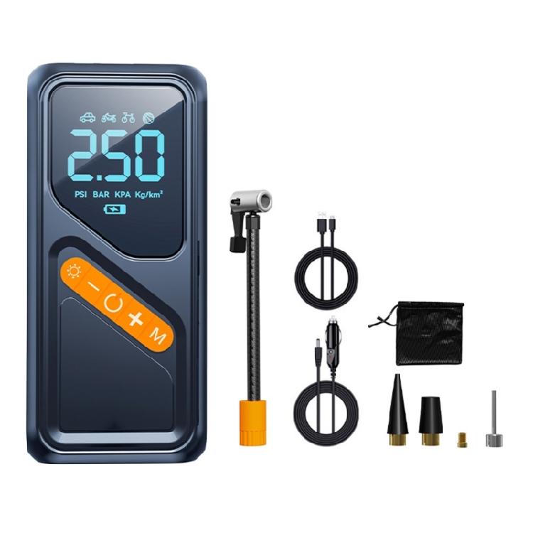 Rechargeable Air Pumps with Digital Display & Build  In Emergency Light Electric Tire Inflator for Car Tires & Sports Gear