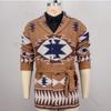 Men's Jacquard Sweater Autumn and Winter Thick Lace-up Sweater Jacket