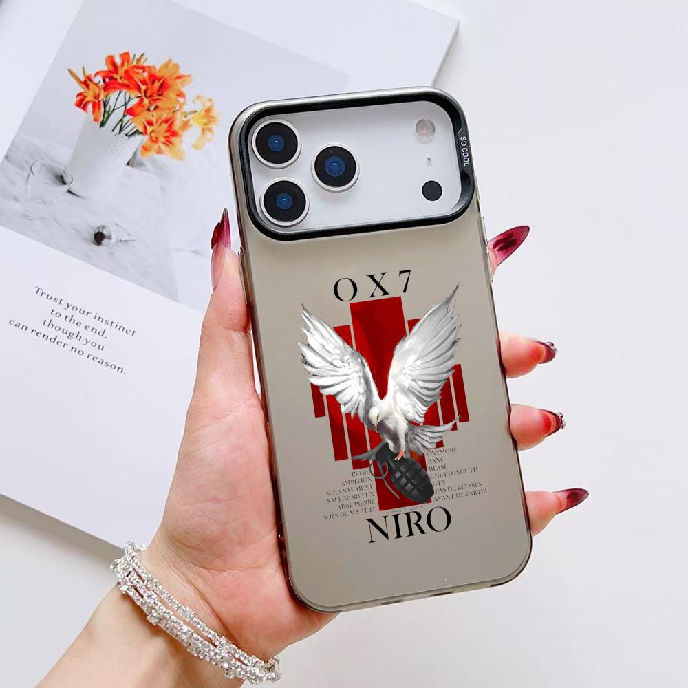 Rapper N-NIRO OX7 Phone Case For iPhone 17 16 15 14 13 12 11 Pro Max Air Matte Laser Aurora Shockproof Funda