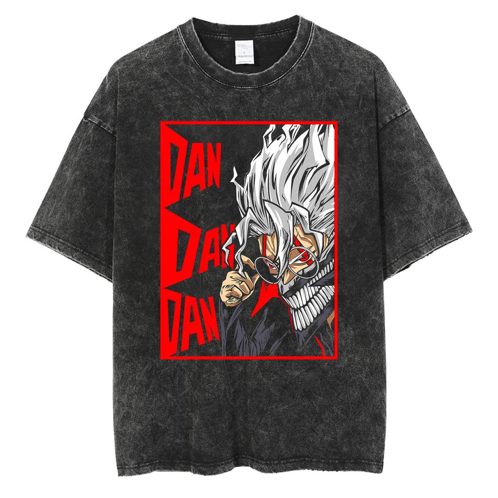 Anime Dandadan Ayase Momo Okarun Graphic T Shirt Men Women Manga Tshirt Washed Cotton Tee Harajuku Male Vintage Casual Tshirt
