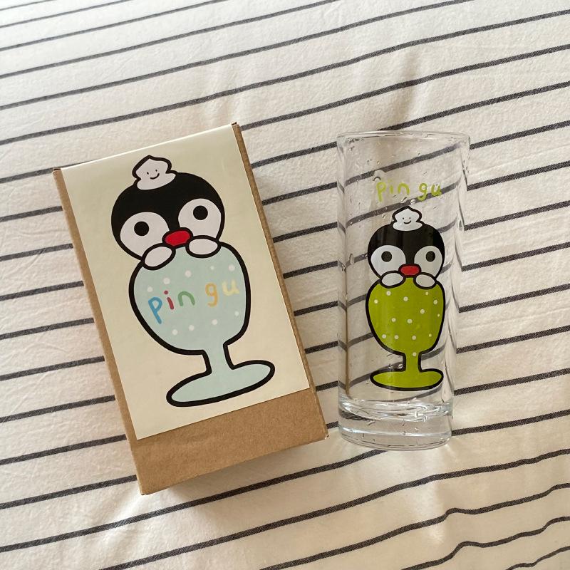 

Homemade Retro Medieval Cute Penguin Glass, Cool Honeydew Soda Glass, Water Cup, Juice Cup 225ml