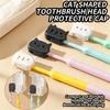 4pcs Cat Toothbrush Cover Dust Protector Travel Toothbrush Cover Portable Toothbrush Case for Bathroom Hygiene Products