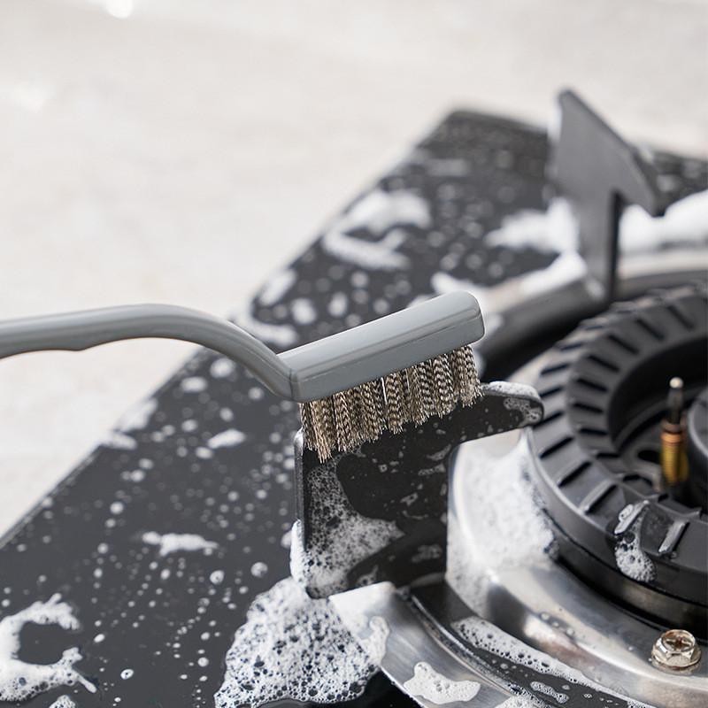 3 Piece Gas Range Cleaning Brush Set With Durable Pp Handle And Bristles