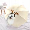1pc Christmas Dog with Antlers Umbrella with Plastic Handle,Suitable for All Seasons Home Travel Outdoor UmbrellaDD231
