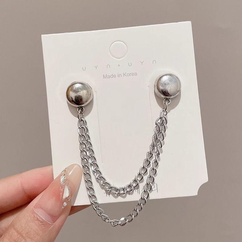 Wielofunkcyjny Magnetyczny Klips do Ubrań z Łańcuszkiem Metalowe Guziki Klips Ubrania Szalik Nogawki Spodni Mankiet Mocujący Magnes Pin